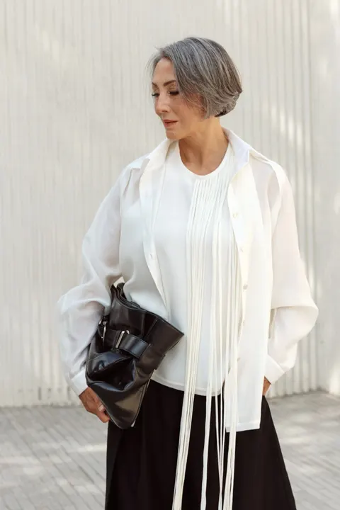 American Fringed Top — Ivory