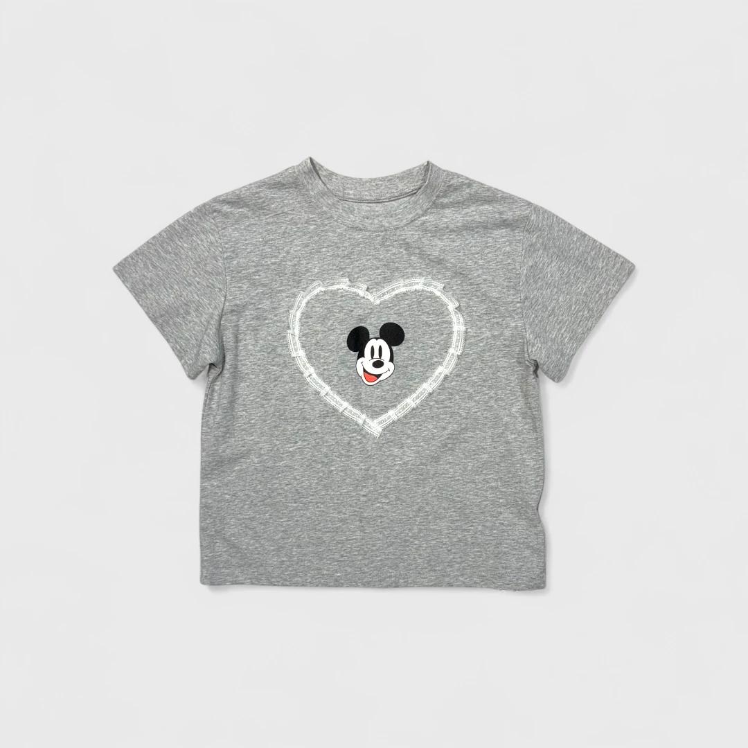Серая футболка с принтом Mickey