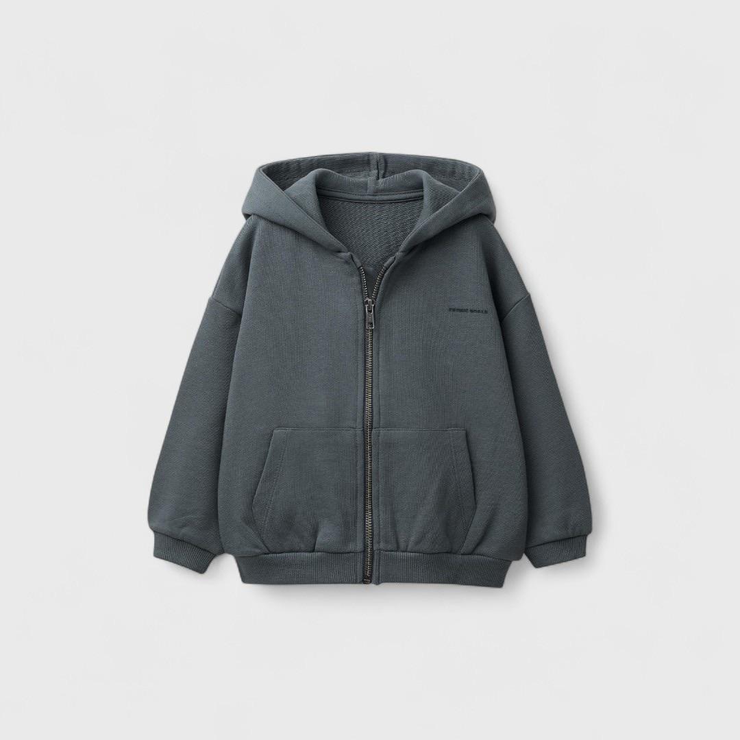 Серая толстовка с капюшоном от ZARA