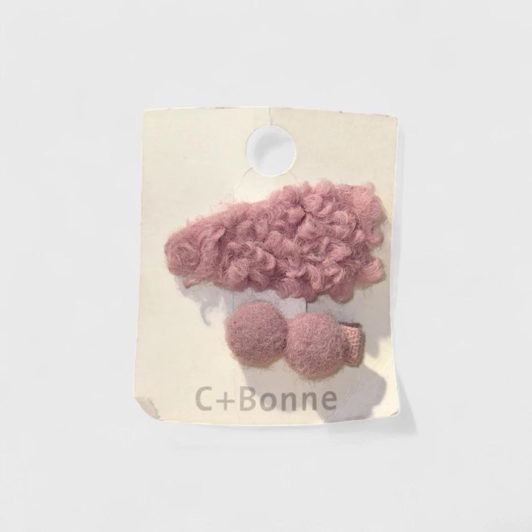 Розовые заколки для волос C+Bonne