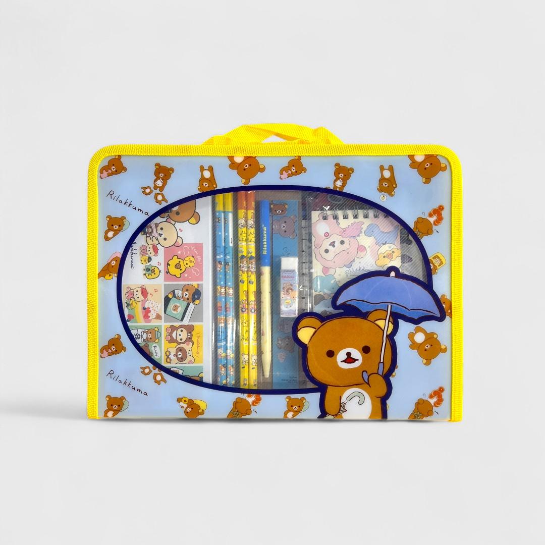 Синий набор канцелярии Rilakkuma