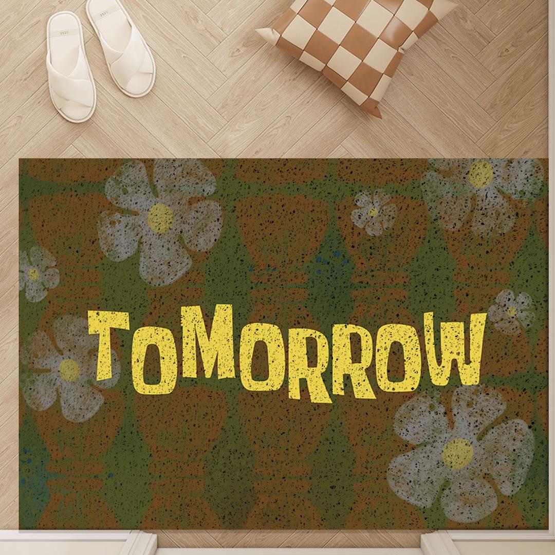 Коврик для прихожей с надписью Tomorrow