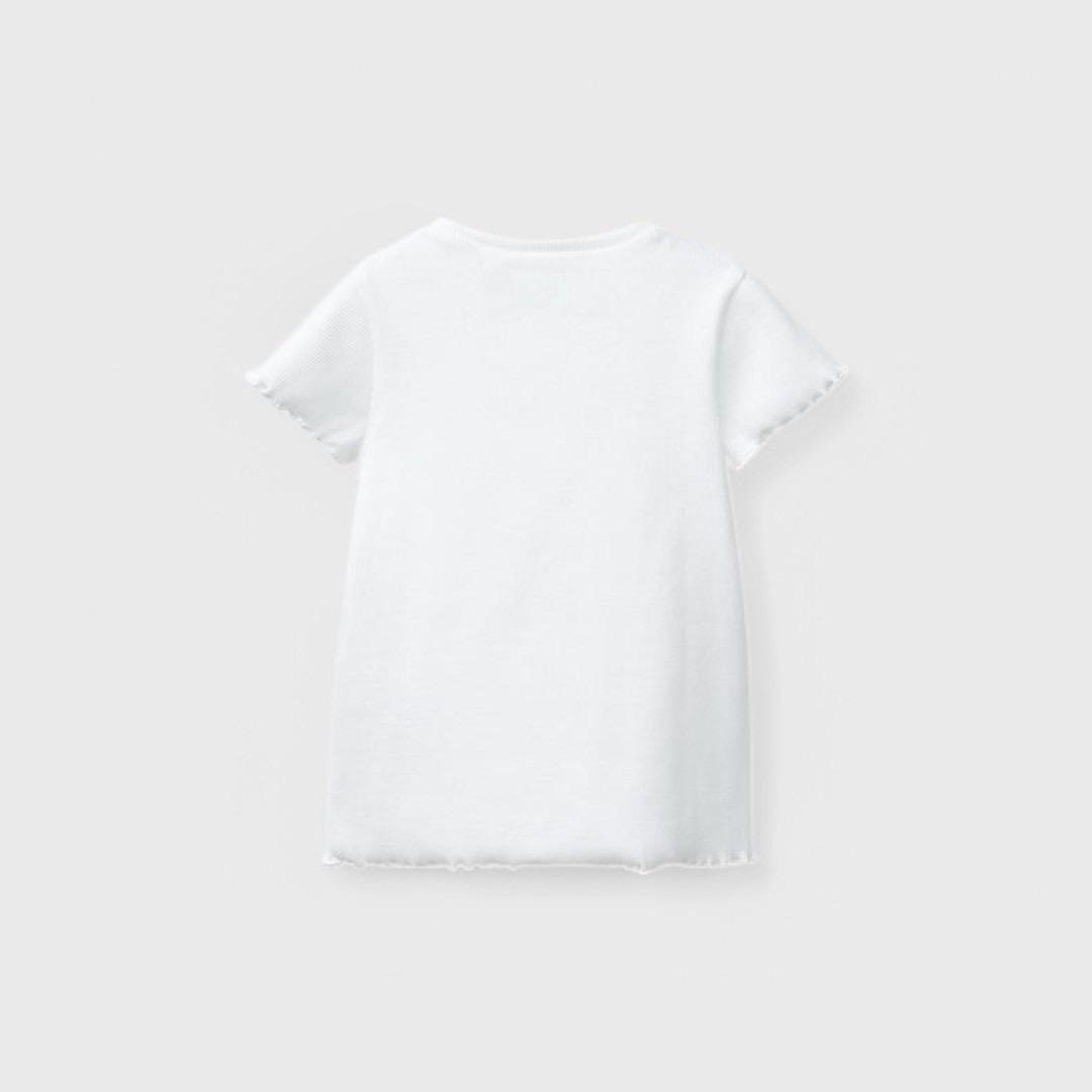 Белая футболка с вышивкой ромашки ZARA