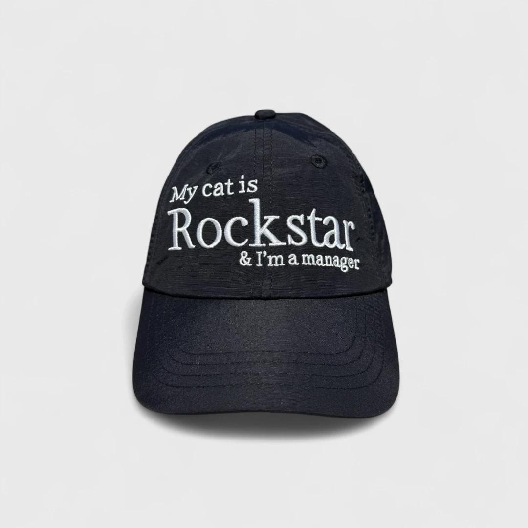 Черная кепка с надписью Rockstar