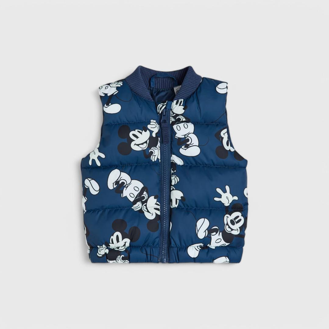 H&M синий жилет с принтом Микки Мауса
