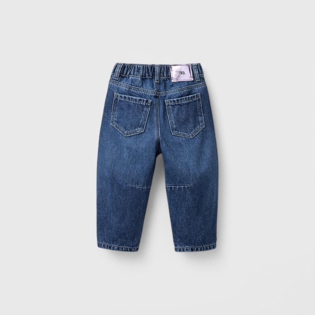 Джинсы бэгги Zara с потертостями