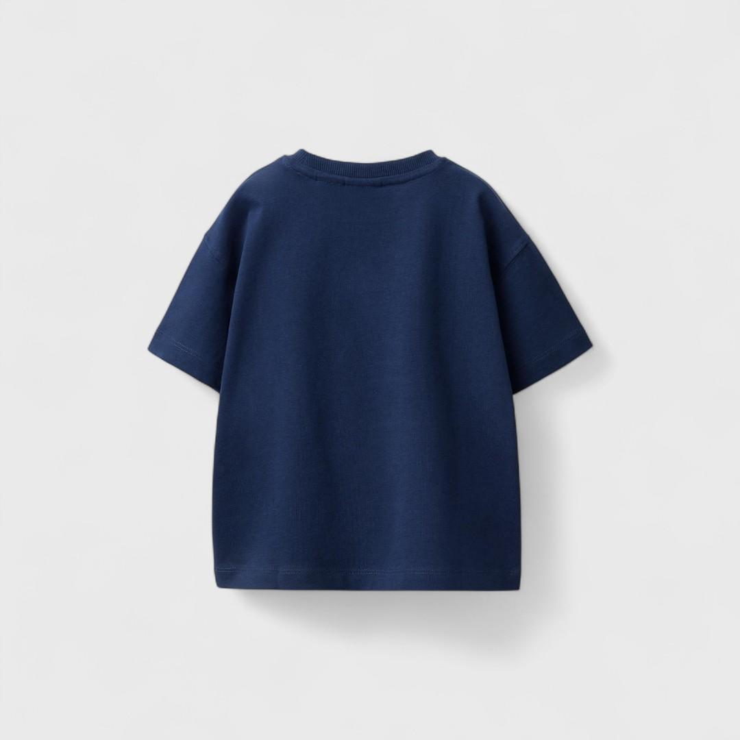 Темно-синяя футболка ZARA