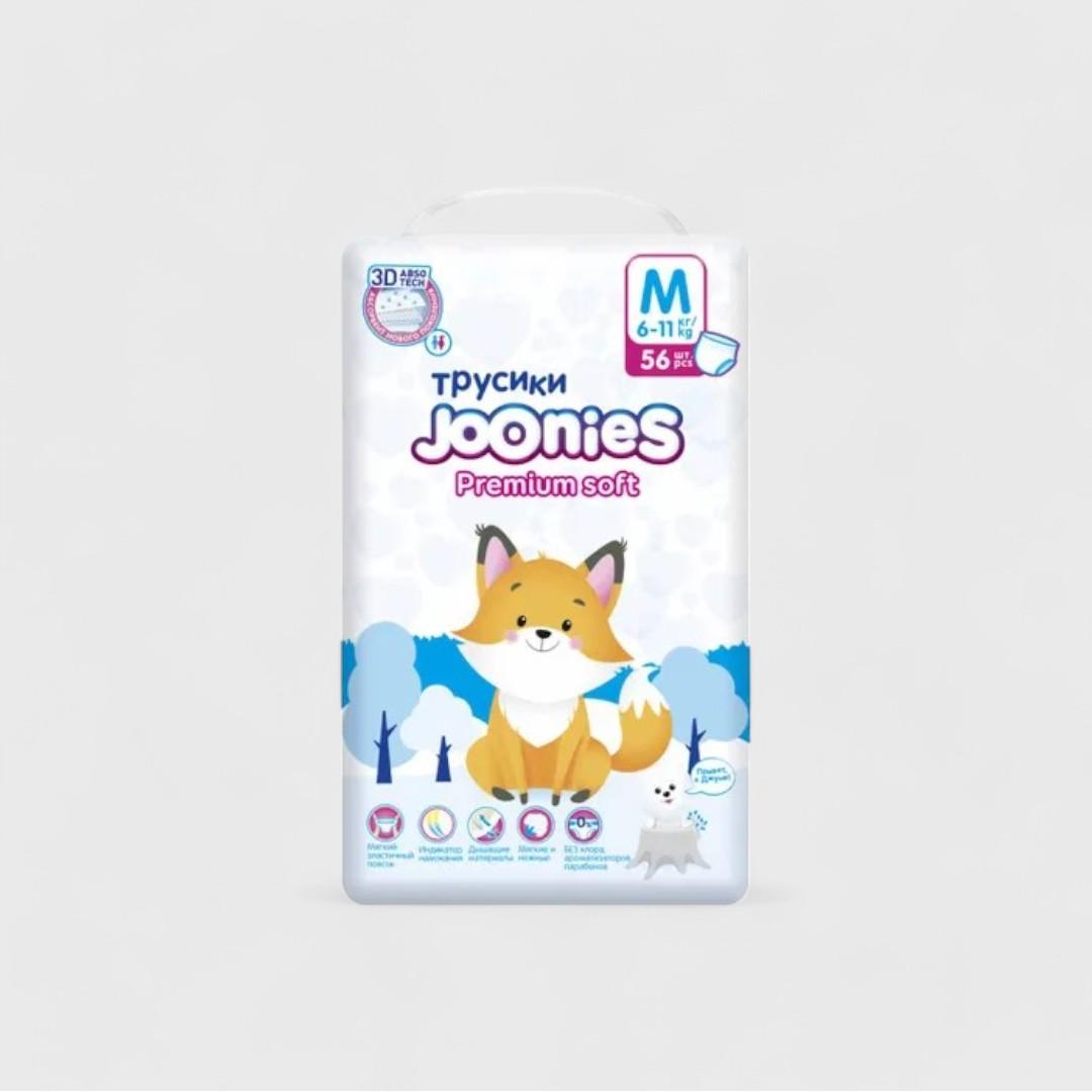 Joonies Premium Soft трусики М 6 - 11кг, 56 шт