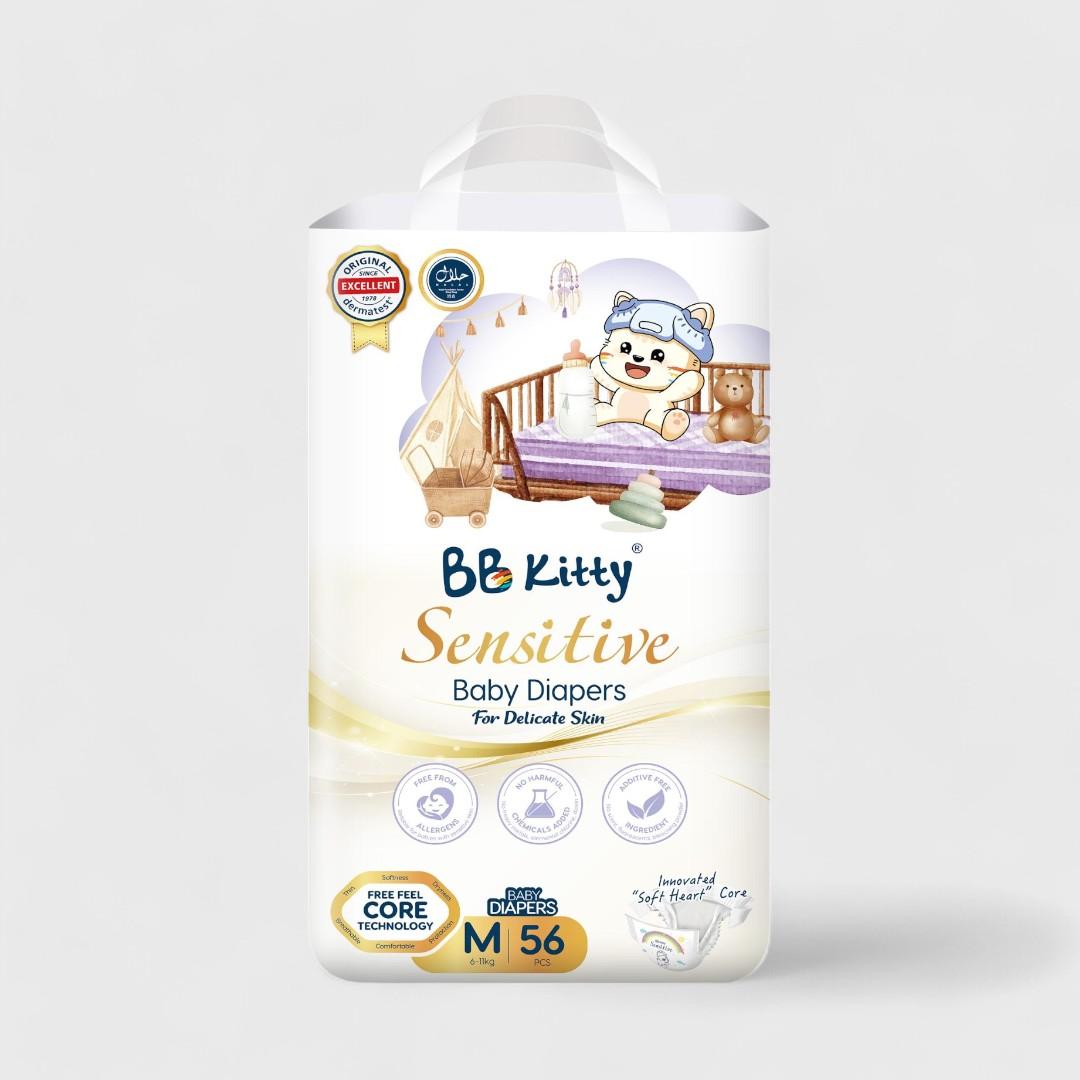 BB Kitty Sensitive Подгузники M 6-11кг, 56шт