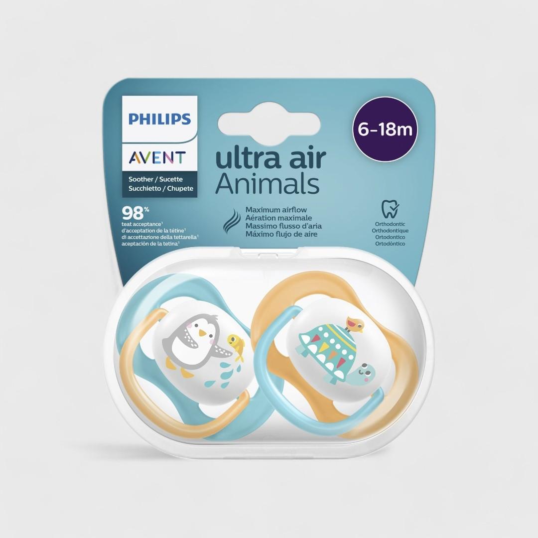 Philips Avent Ultra Air пустышки с животными (6 - 18 мес)