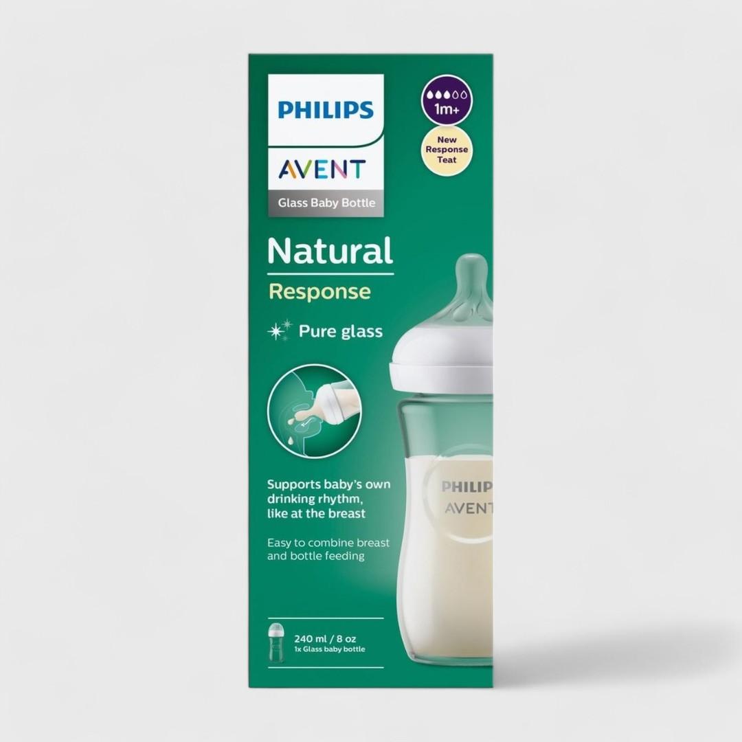 Philips Avent стеклянная бутылочка Natural Response, 240 мл