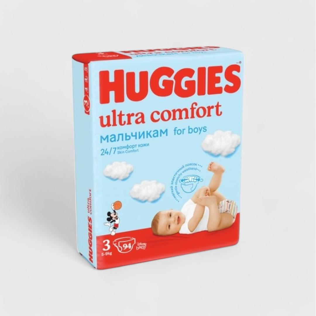 Huggies Ultra Comfort подгузники для мальчиков (3) 94шт