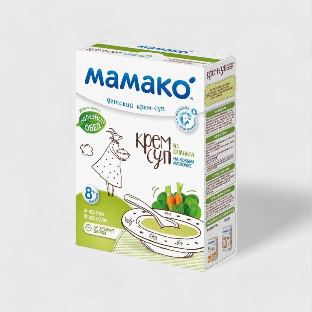 Mamako крем-суп из шпината на козьем молоке, 150 г