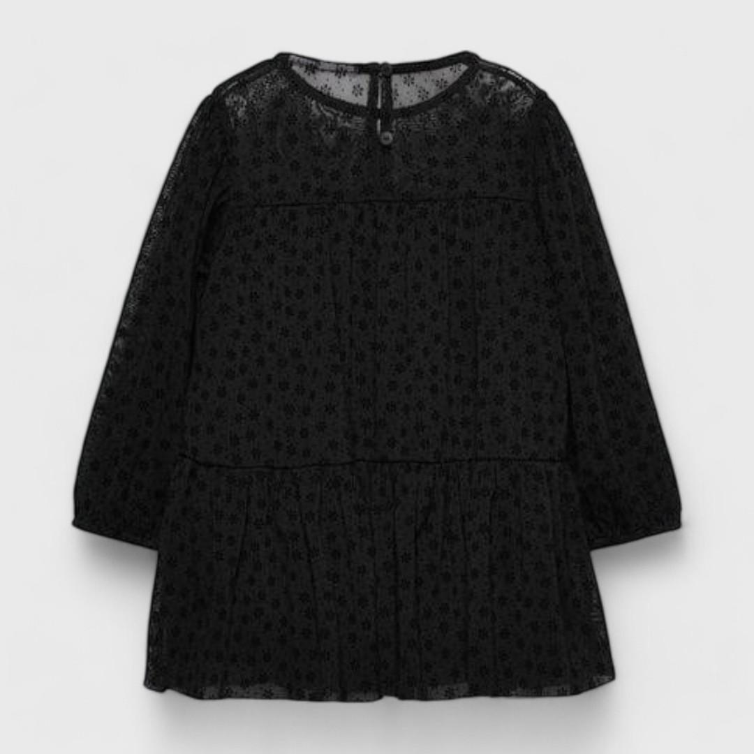 Zara черное платье с длинными рукавами