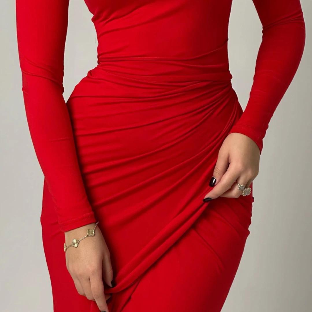 Yasmine платье в красном цвете 