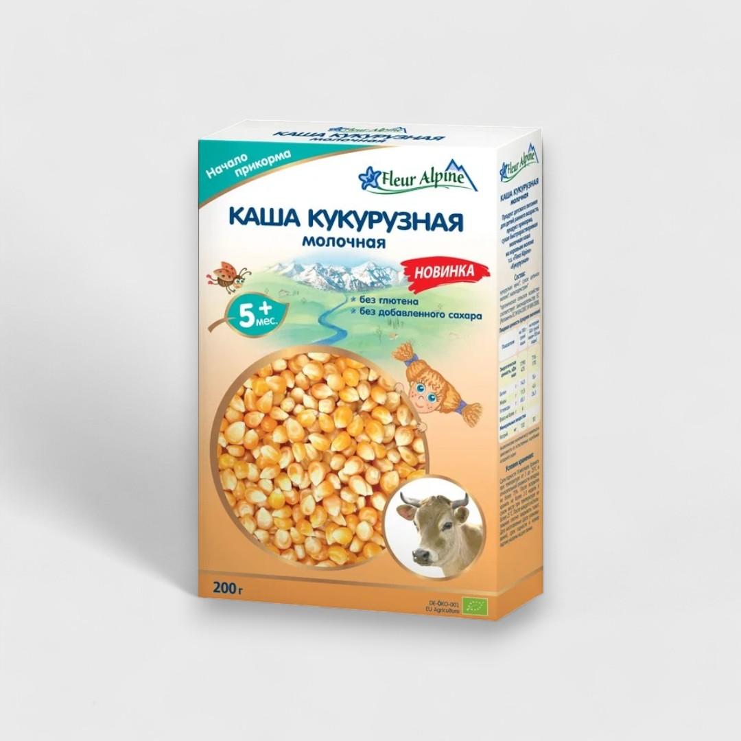 Fleur Alpine Кукурузная каша молочная, с 5 мес., 200 г