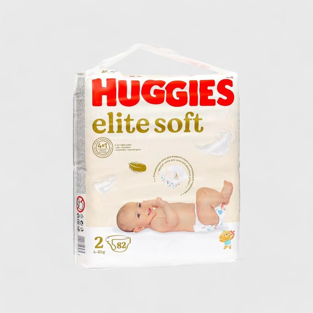 Подгузники Huggies Elite Soft (2) Mega 82шт*2