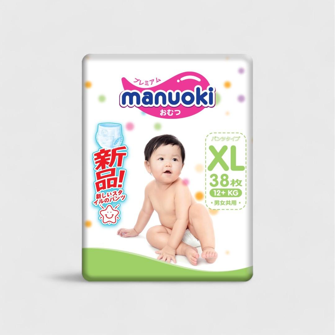 Manuoki XL Подгузники-трусики (12+ кг), 38 шт