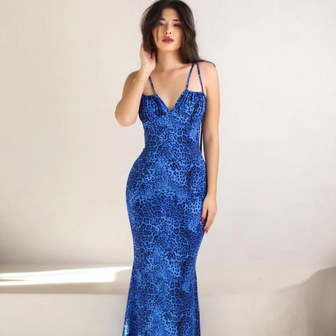 Naomi Blue Leo макси-платье