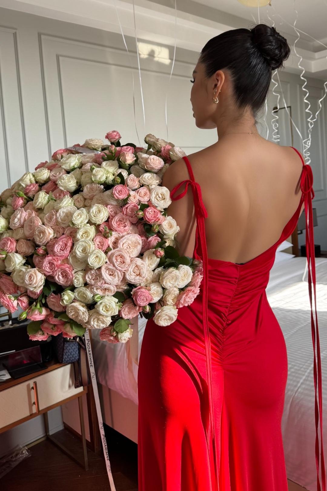 Красное вечернее платье Flamenco