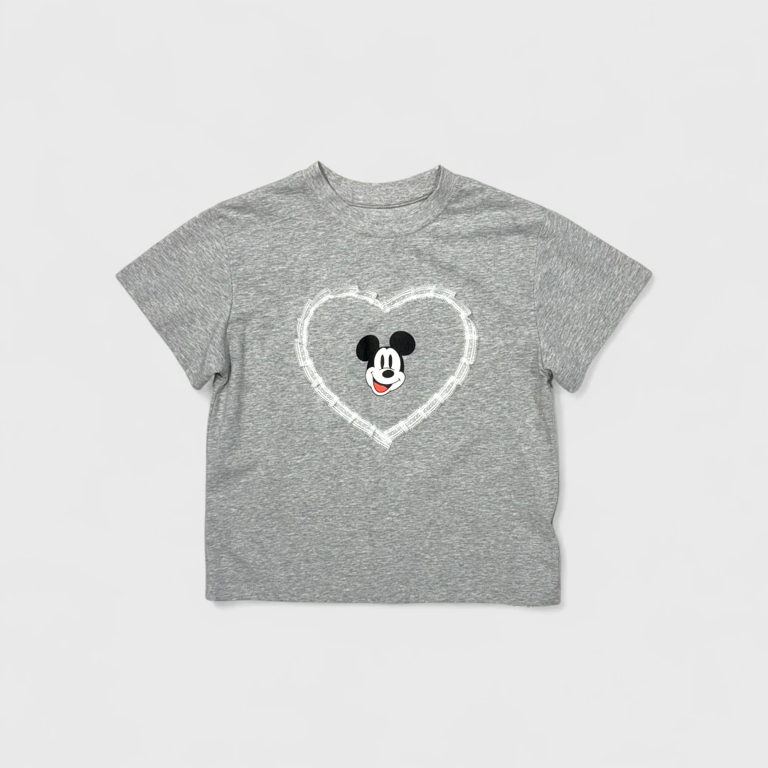 Серая футболка с принтом Mickey