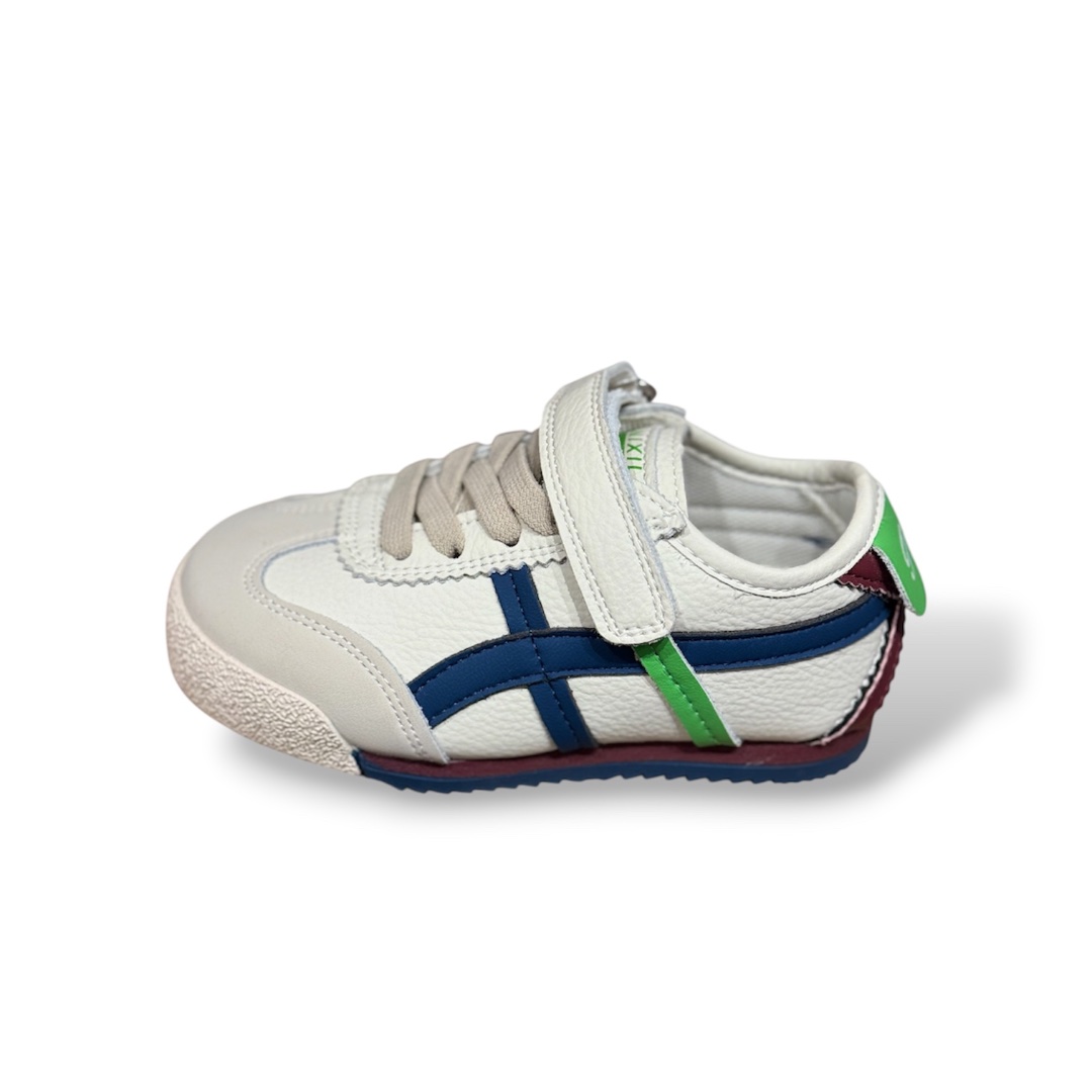 Белые кроссовки Asics синий цвет