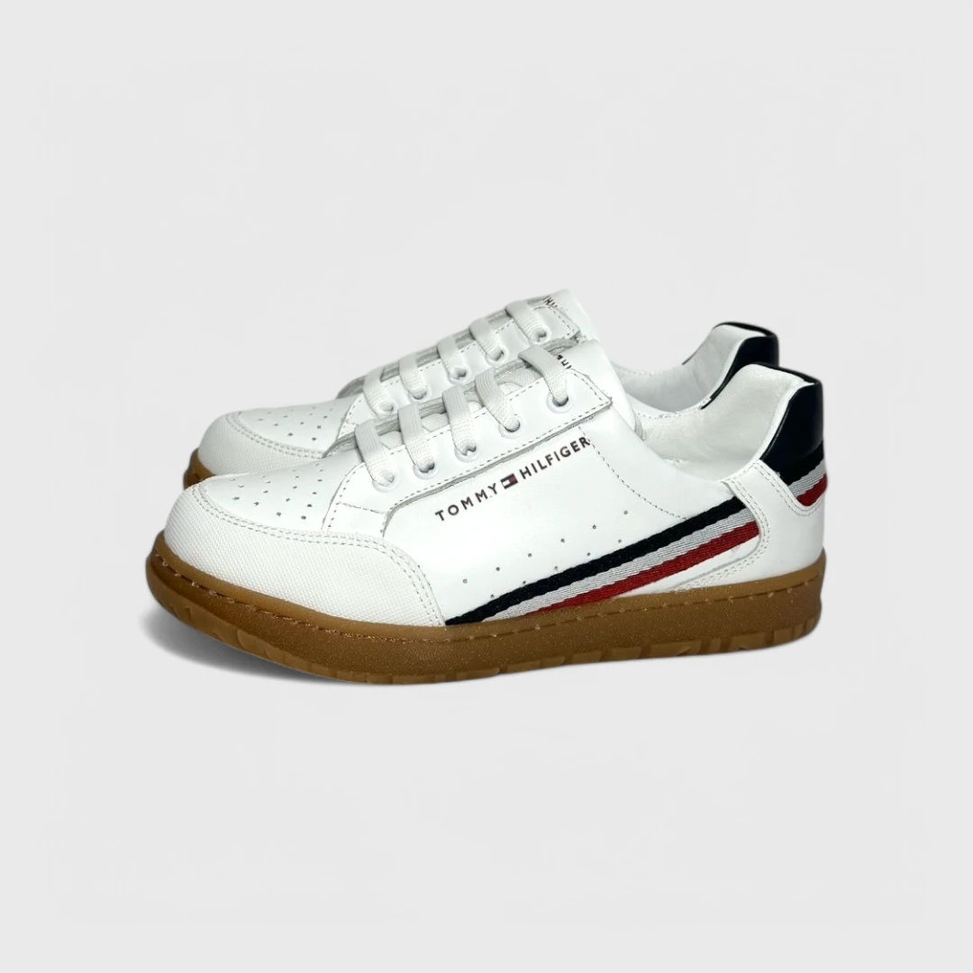 Белые кожаные ортопедические кроссовки