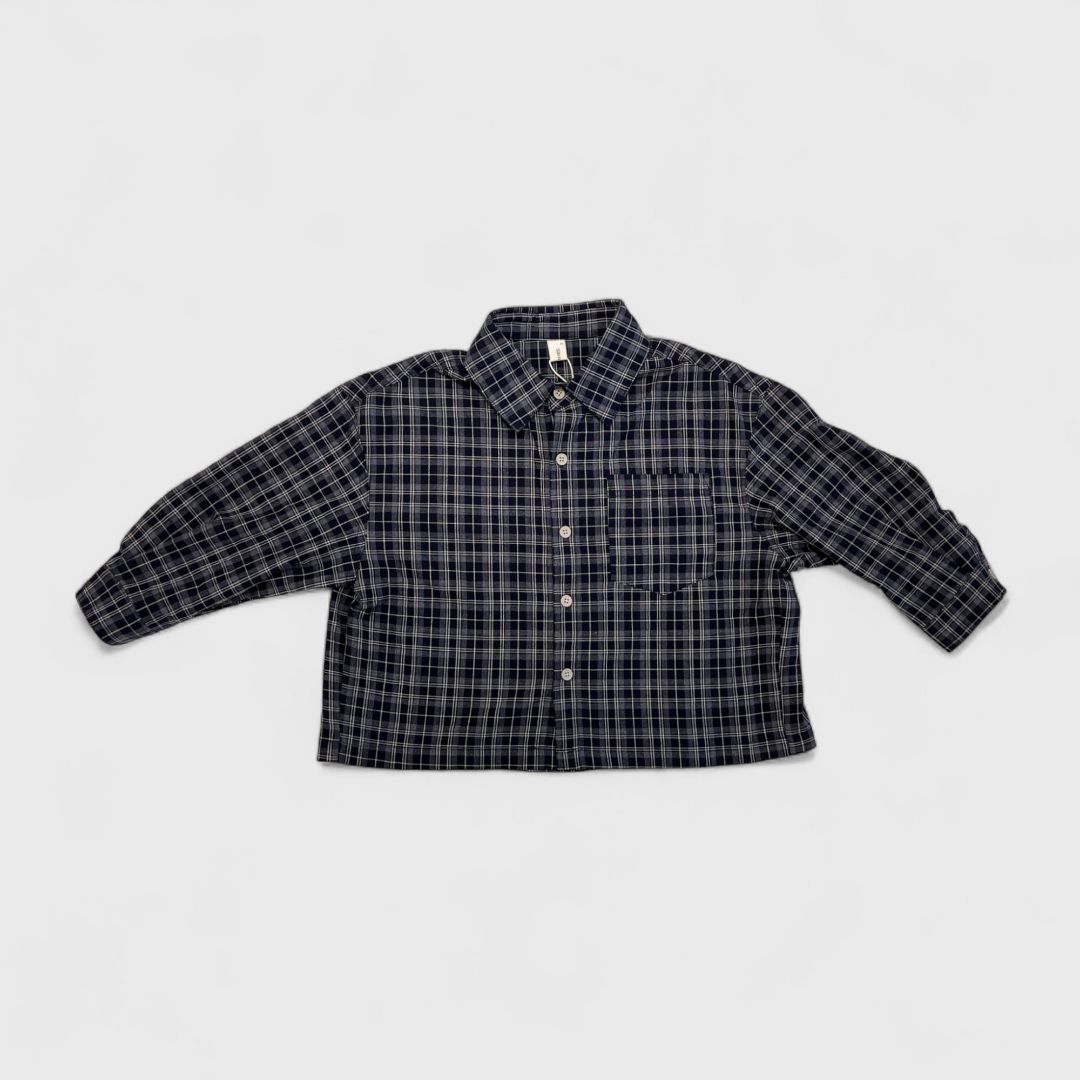 Синяя рубашка в клетку