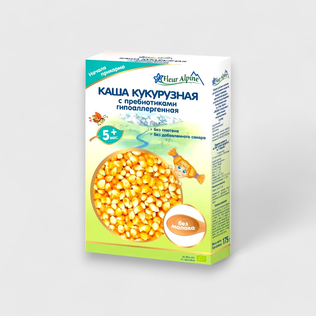 Fleur Alpine кукурузная каша с пребиотиками, с 5 мес, 175 г