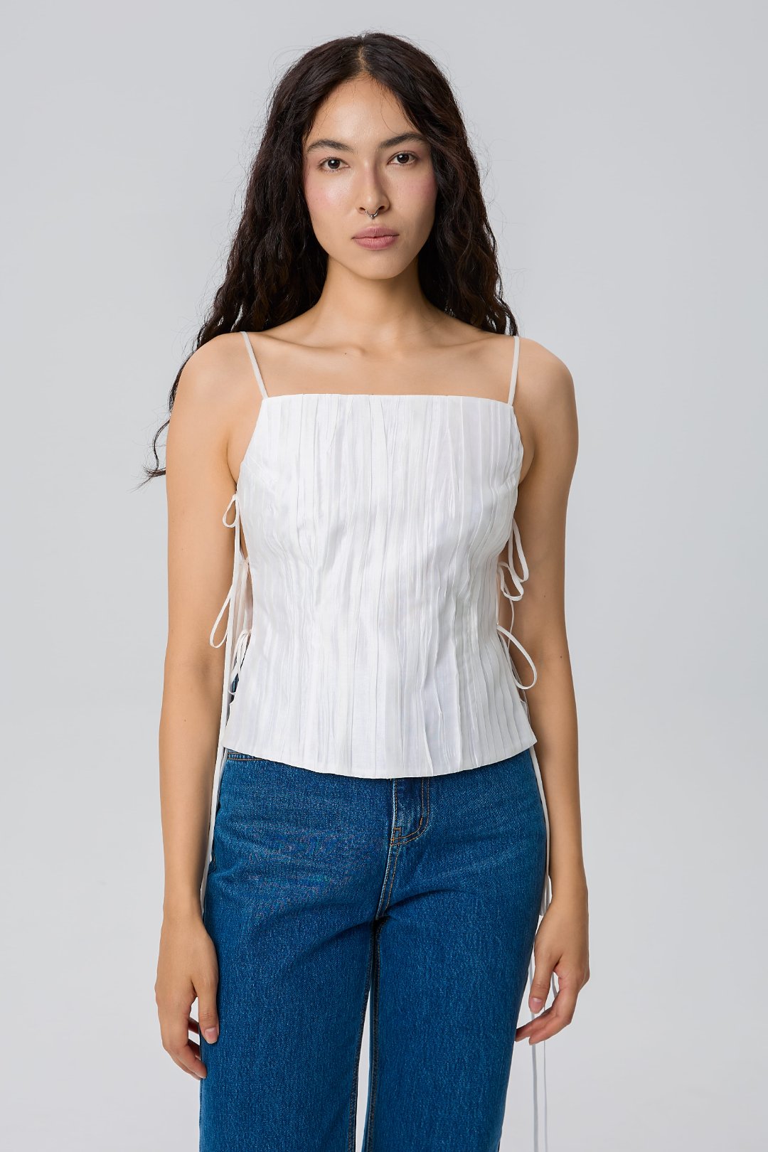 Pleated Bib Top