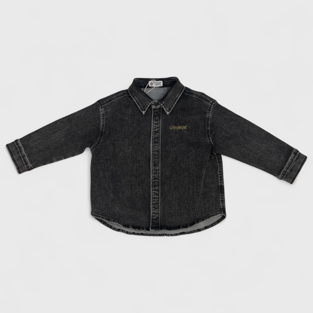 Темно-серая джинсовая рубашка