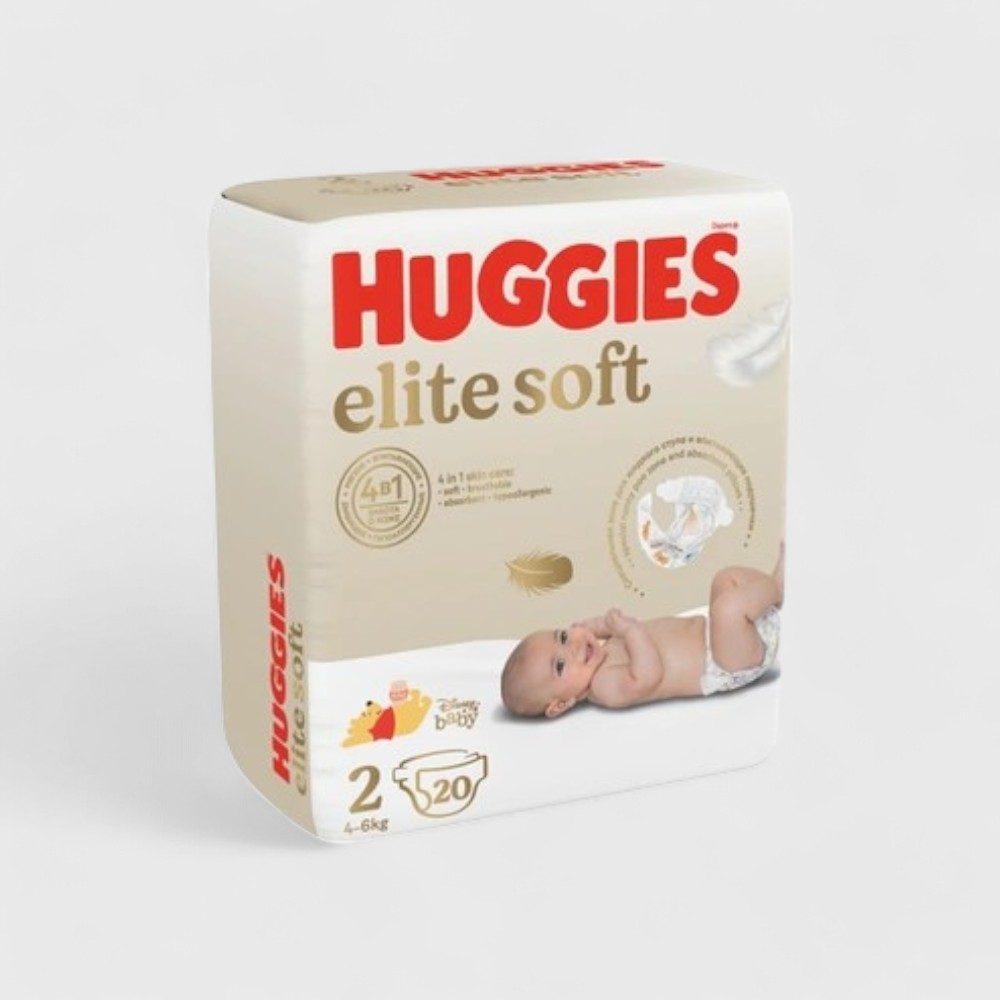 Huggies Elite Soft подгузники (2) 4-6кг 20 шт