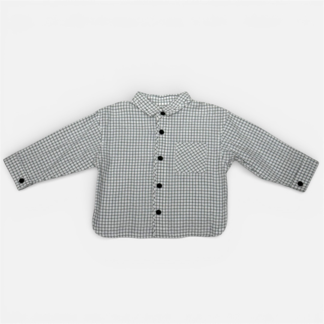 Контрастная рубашка в клетку