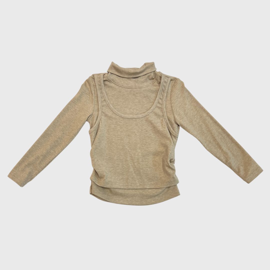 Хаки кофта с рукавами