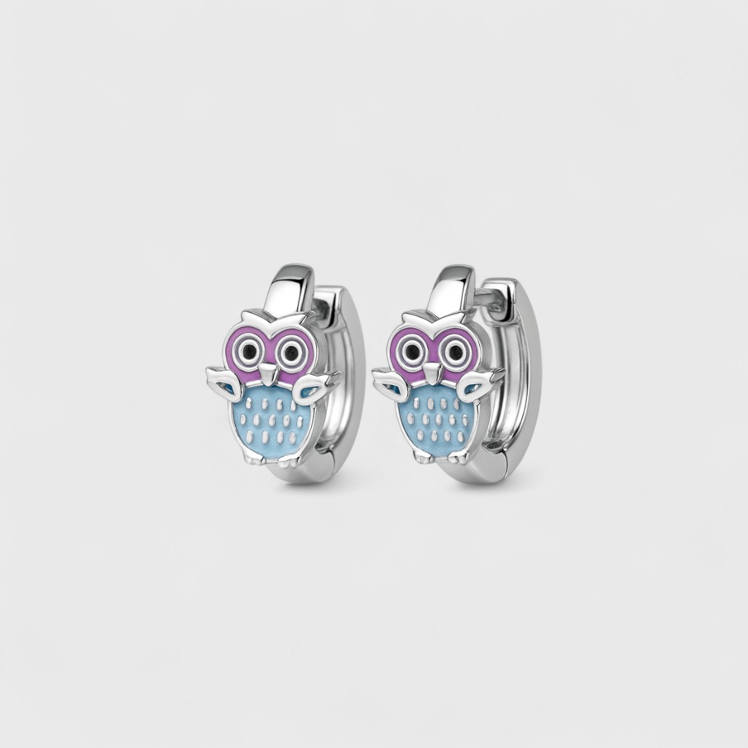 Серебряные серьги с совами