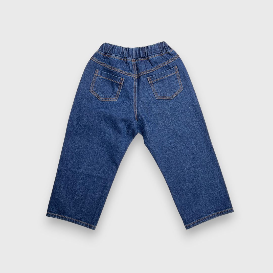 Синие джинсы с резинкой