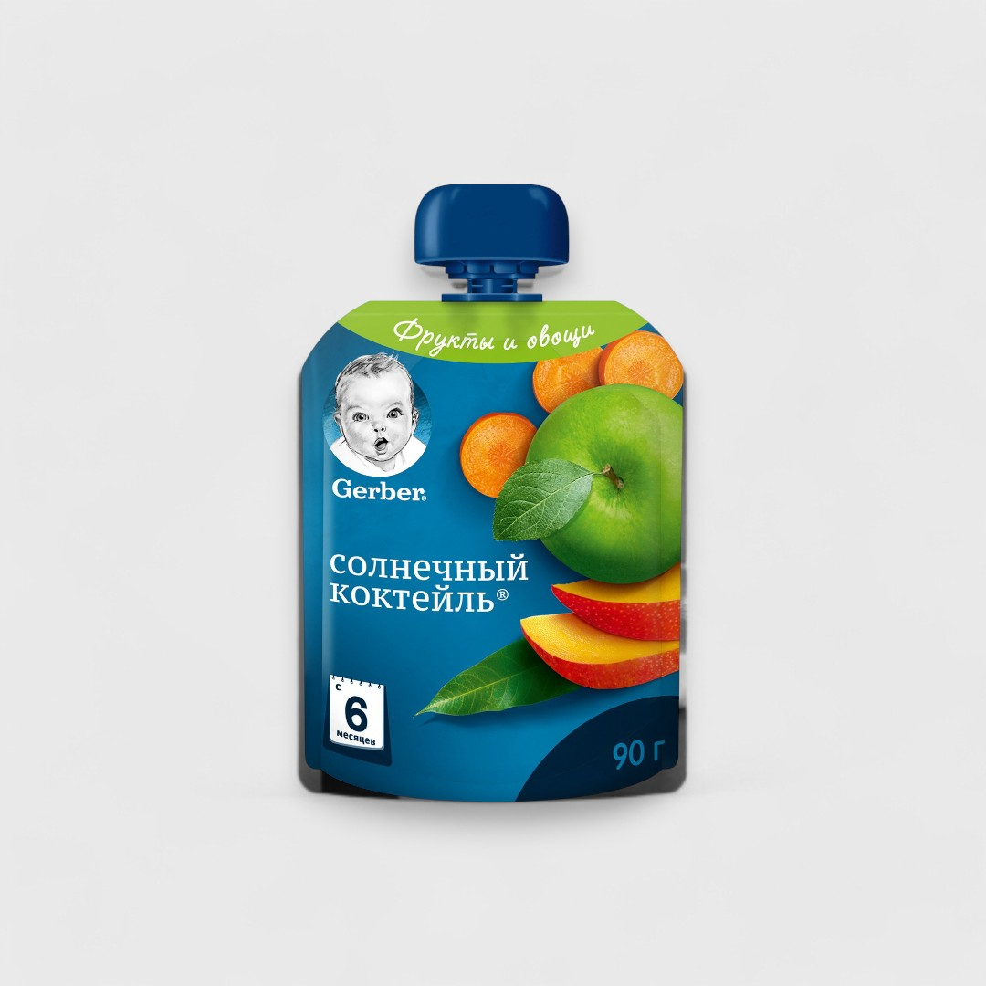 Gerber Солнечный коктейль фрукты и овощи 90 г