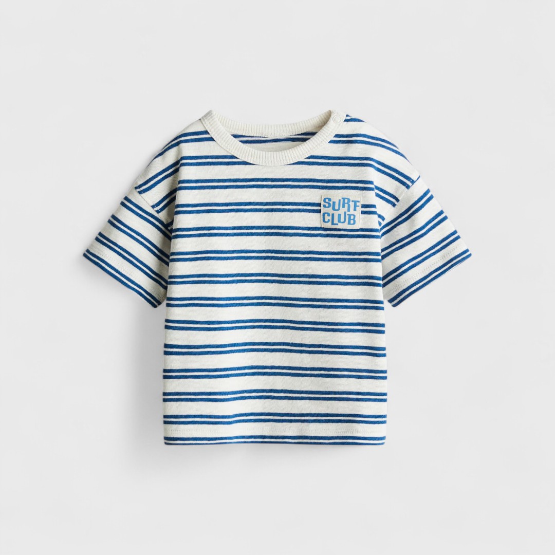 H&M Белая полосатая футболка Surf Club