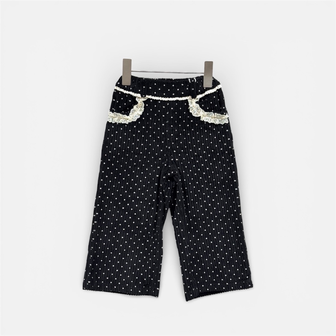 Черные брюки с кружевом для девушек