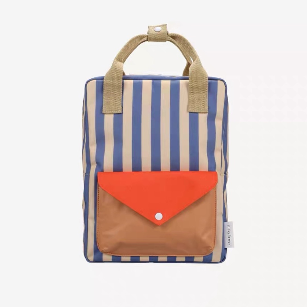 Синий рюкзак с полосками Sticky Lemon Envelope 🍋 
