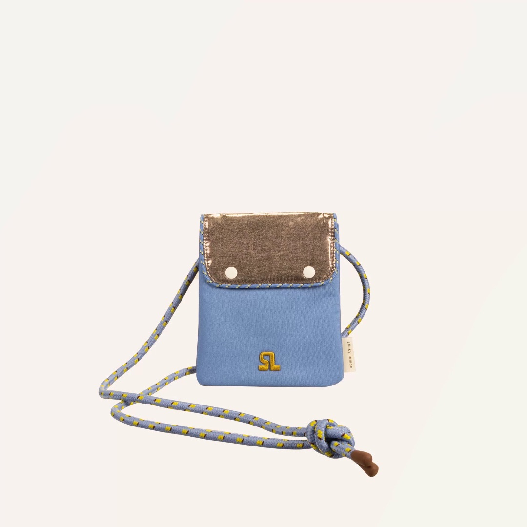 Синяя детская сумка-кошелек Walet bag Sticky Lemon 🍋 