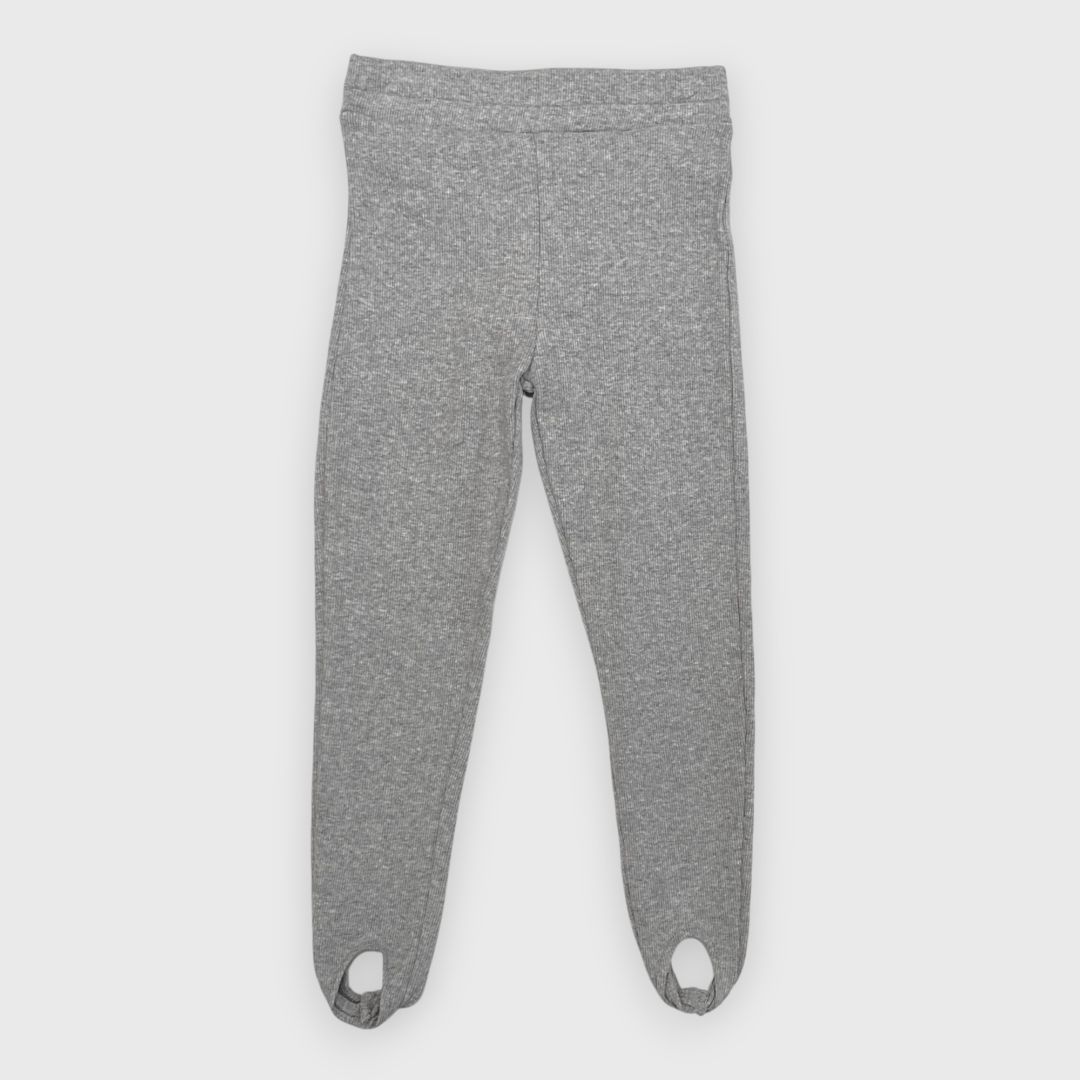 Серые лосины с кружевами