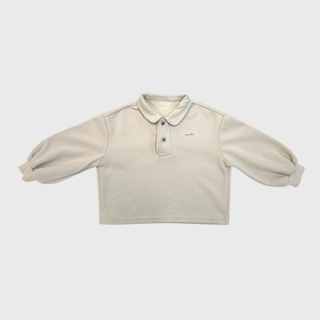 Белый свитшот с воротником to-e3