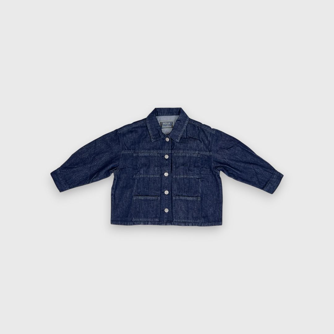 Джинсовая куртка синего цвета