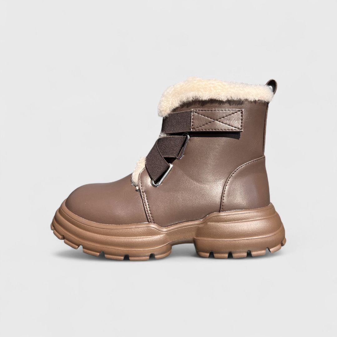 Коричневые зимние ботинки