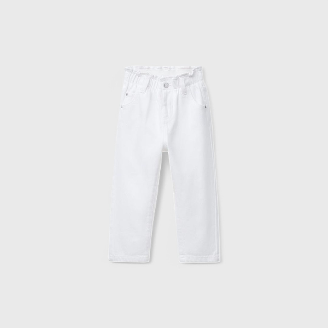 Белые джинсы для детей с карманами в виде сердца ZARA