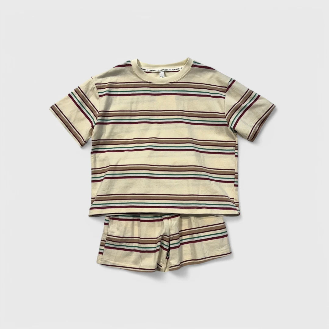 Полосатая бежевая двойка