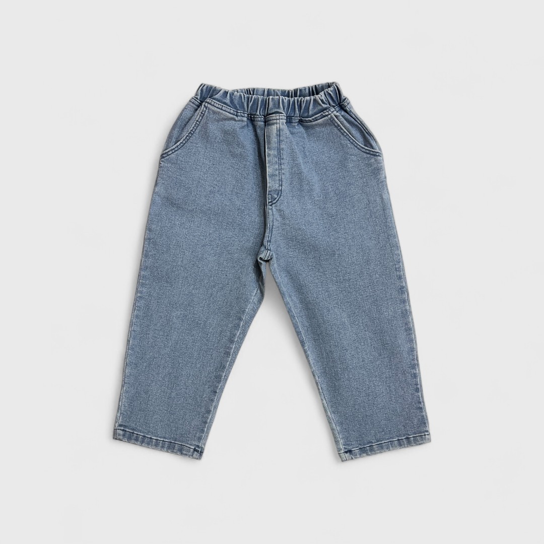 Синие джинсы с эластичным поясом