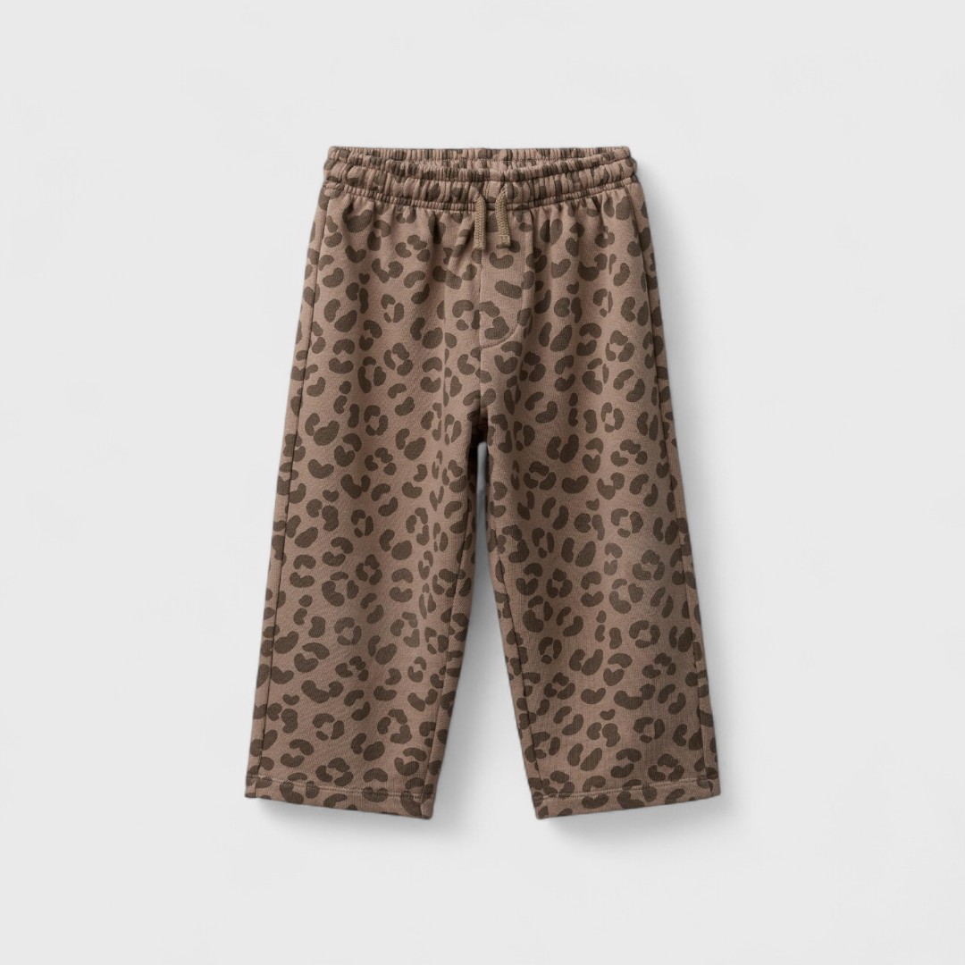 Zara Коричневые брюки с принтом