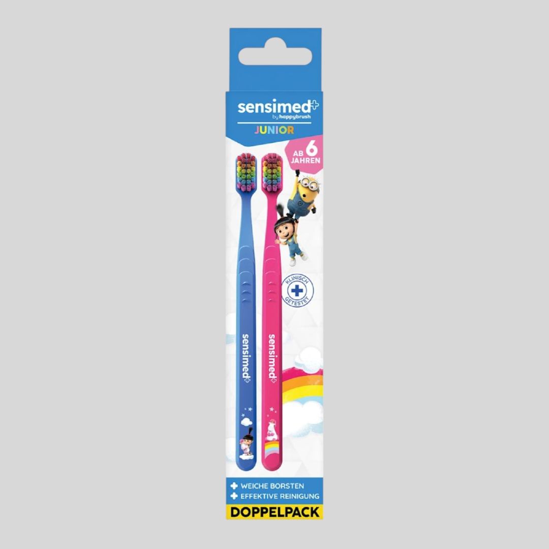 НАБОР ИЗ 2 ЗУБНЫХ ЩЕТОК HAPPYBRUSH SENSIMED JUNIOR 6+